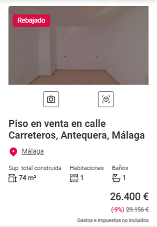 Piso a la venta en Aliseda por 26.400 euros