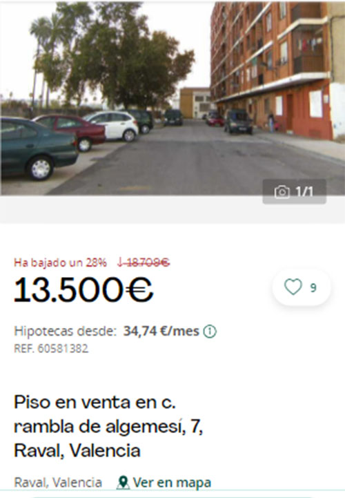 Piso con descuento en Servihabitat por 13.500 euros