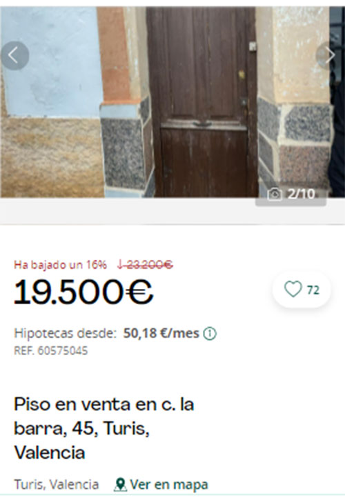 Piso con descuento en Servihabitat por 19.500 euros