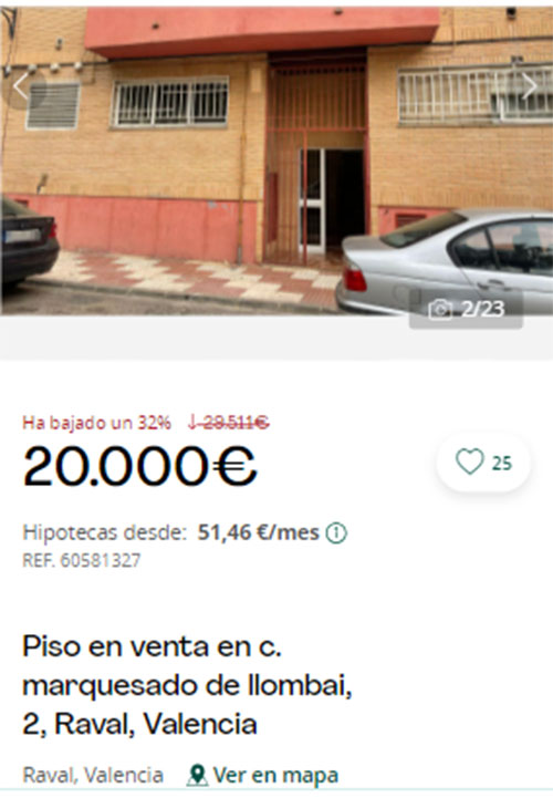Piso con descuento en Servihabitat por 20.000 euros