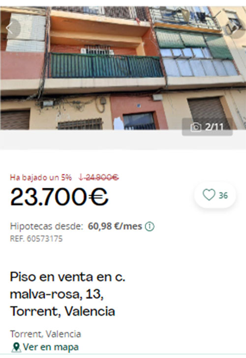 Piso con descuento en Servihabitat por 23.700 euros