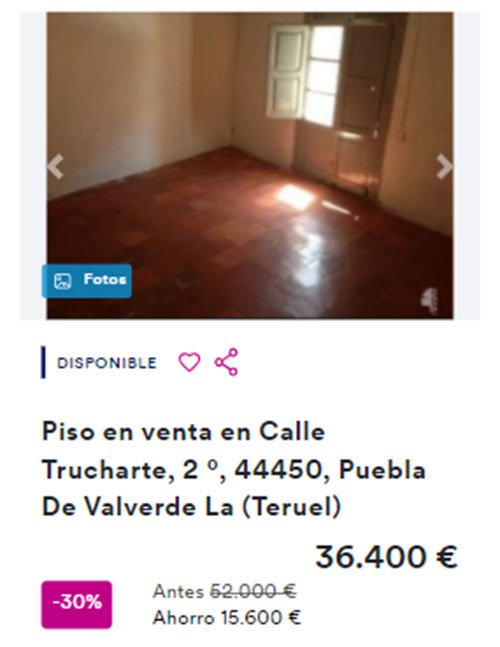 Piso con descuento de Cajamar por 36.400 euros