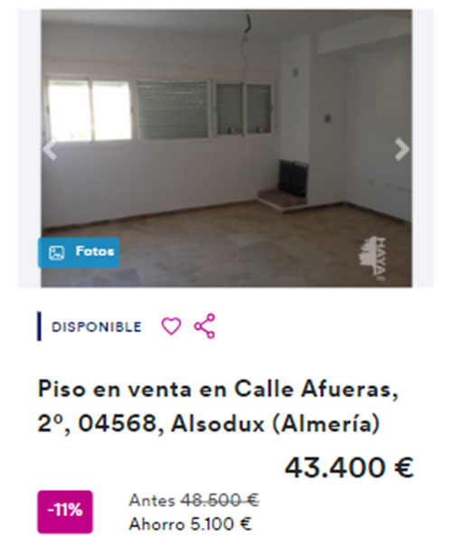 Piso con descuento de Cajamar por 43.000 euros