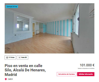 Piso a la venta en Madrid por 101.000 euros
