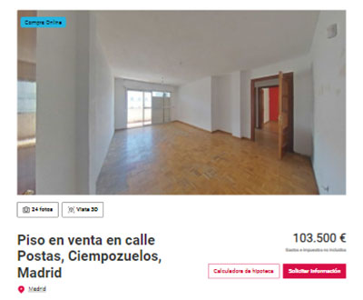 Piso a la venta en Madrid por 103.500 euros