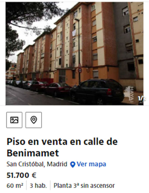 Piso en Madrid por 51.700 euros