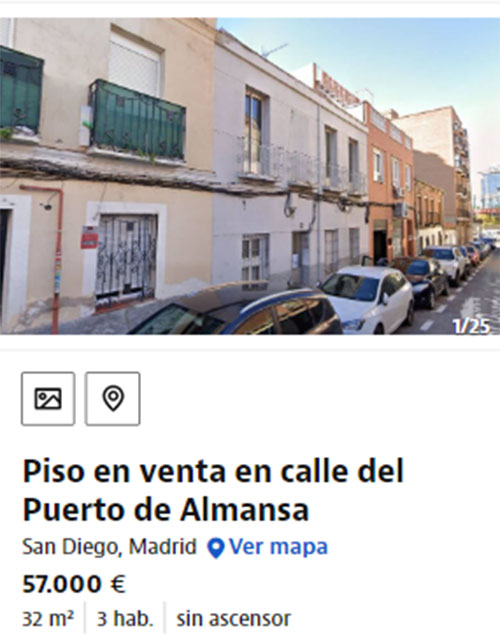 Piso en Madrid por 57.000 euros
