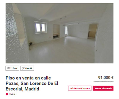 Piso a la venta en Madrid por 91.000 euros