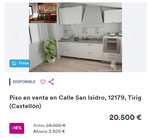Piso para reformar por 20.500 euros