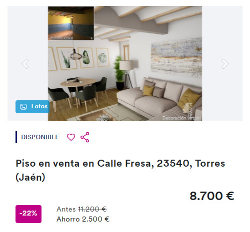 Piso para reformar por 8.700 euros