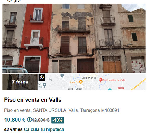 Piso a la venta en Solvia por 10.800 euros