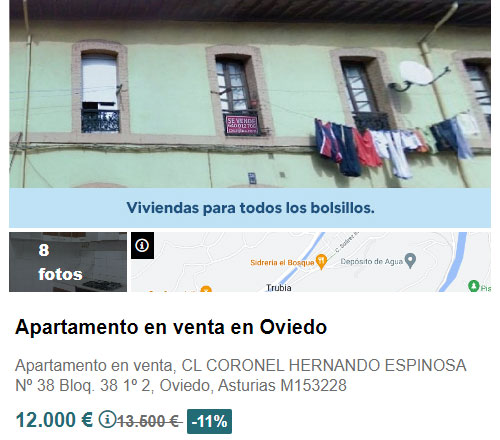Piso en Solvia por 12.000 euros