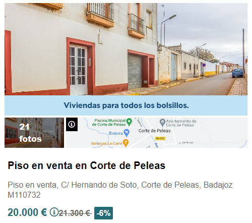 Piso en Solvia por 20.000 euros