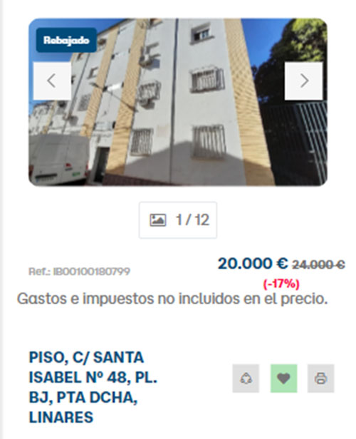 Piso con terraza del Santander por 20.000 euos