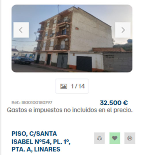 Piso con terraza del Santander por 32.500 euros