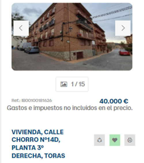 Piso con terraza del Santander por 40.000 euros