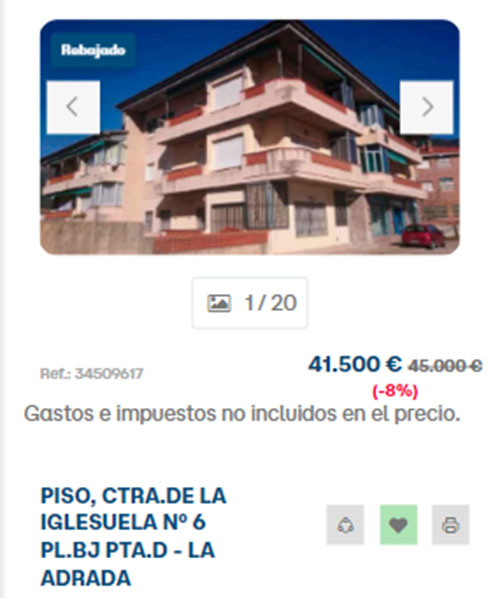 Piso con terraza del Santander por 41.500 euros