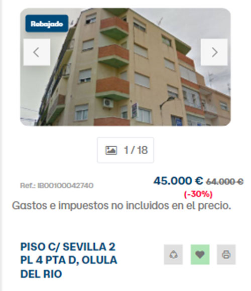 Piso con terraza del Santander por 45.000 euros
