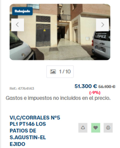 Piso con terraza del Santander por 51.300 euros