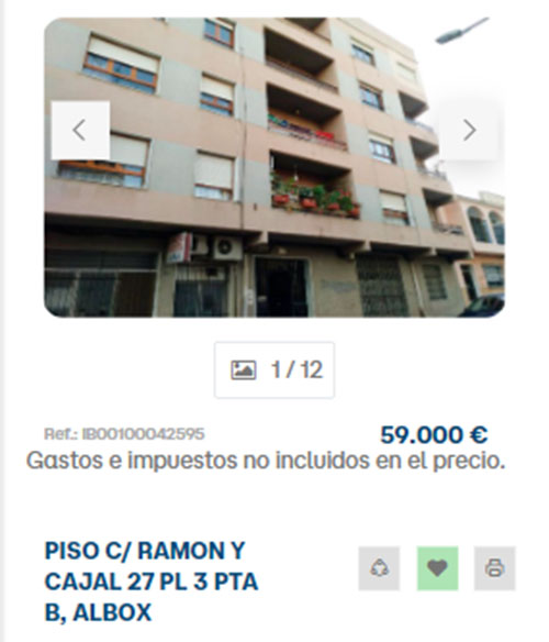 Piso con terraza del Santander por 59.000 euros