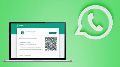 Versión de WhatsApp Web en un ordenador portátil.