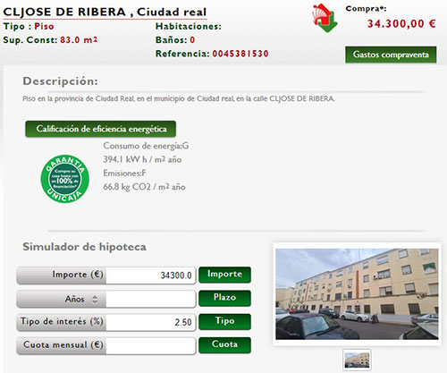Piso en Ciudad Real por 34.000 euros