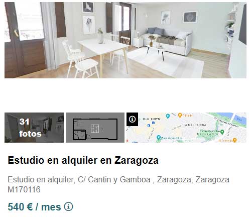 Piso de banco en alquiler por 540 euros