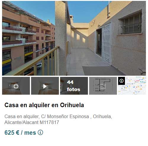 Piso de banco en alquiler por 625 euros al mes