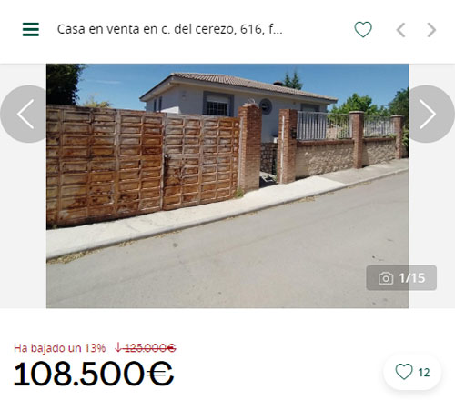 Casa cerca de Madrid por 108.000 euros