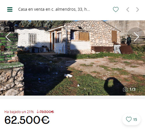 Casa cerca de Madrid por 62.500 euros