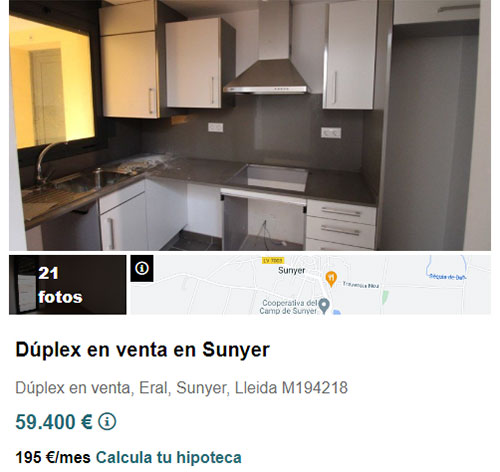 Dúplex a la venta por 59.400 euros