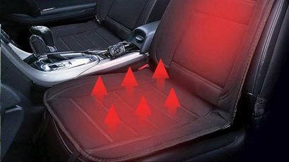 Funda para el asiento del coche calefactable.