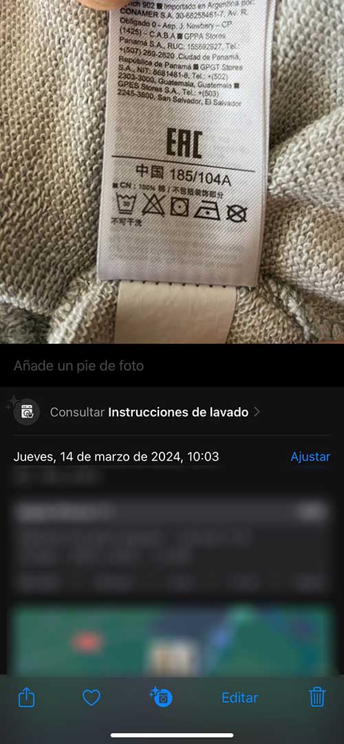 Instrucciones de lavado