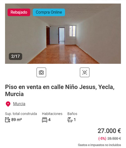 Pisos en Aliseda por 27.000 euros