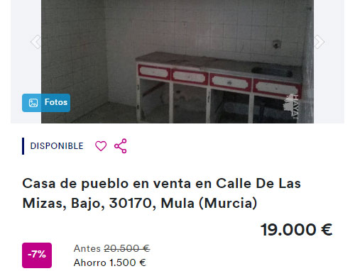 Casa en Cajamar por 19.000 euros