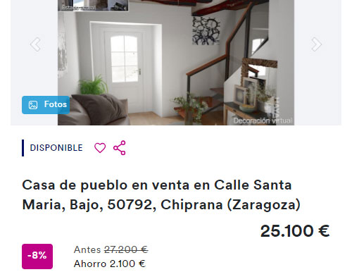 Casa en Cajamar por 25.000 euros