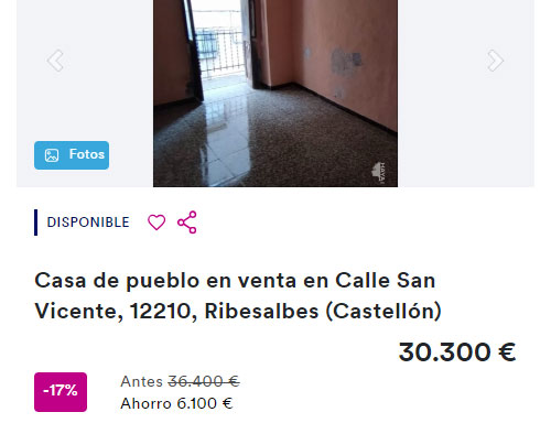 Casa en Cajamar por 30.000 euros