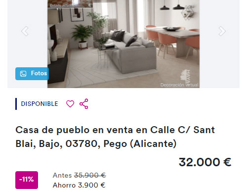 Casa en Cajamar por 32.000 euros