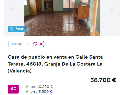 Casa en Cajamar por 36.700 euros