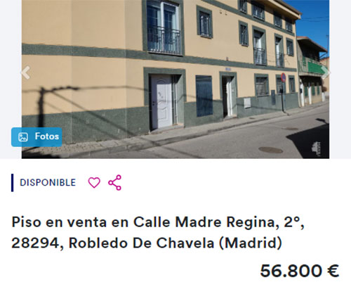 Piso en Madrid a la venta por 56.000 euros