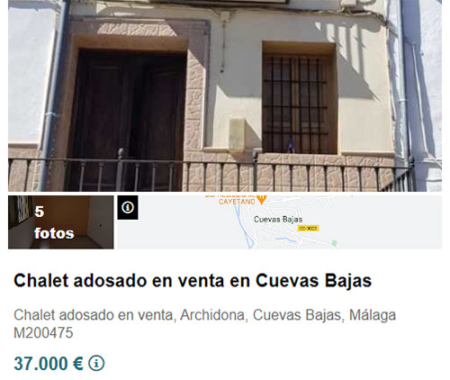 Casa en Málaga por 37.000 euros