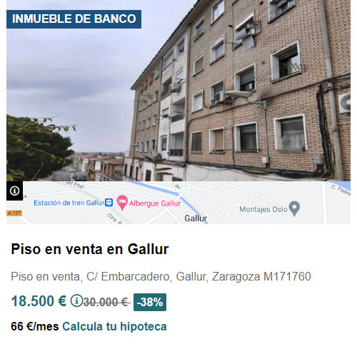 Piso con descuento en Solvia por 18.500 euros