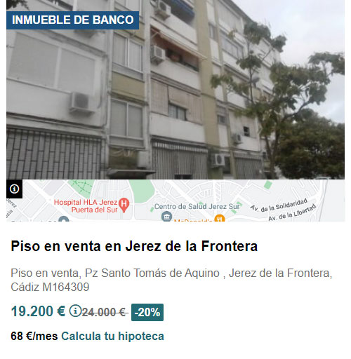 Piso con descuento en Solvia por 19.200 euros