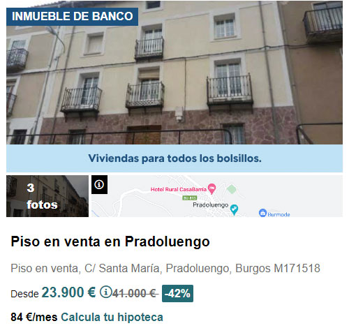 Piso con descuento en Solvia por 23.900 euros