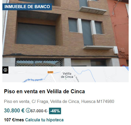 Piso con descuento en Solvia por 30.800 euros