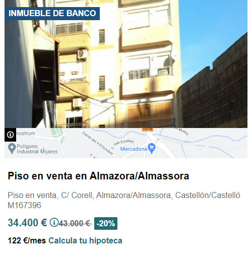 Piso con descuento en Solvia por 34.400 euros