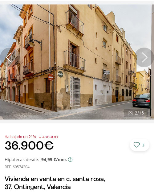 Piso en Valencia por 36.000 euros