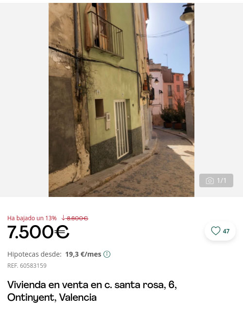 Piso en Valencia por 7.500 euros