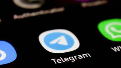 Aplicación de Telegram en un dispositivo móvil.