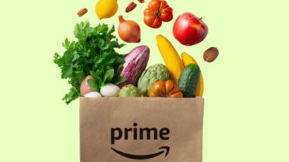 Bolsa de Amazon con alimentos.